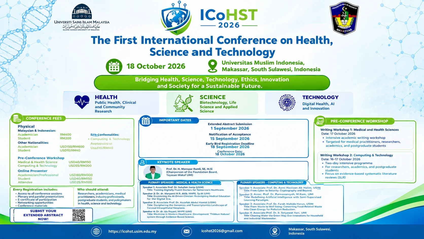 FK UMI Berpartisipasi Sekaligus Menjadi CO-Host dalam ICoHST 2026, Perkuat Kolaborasi Global di Bidang Kesehatan, Sains, dan Teknologi