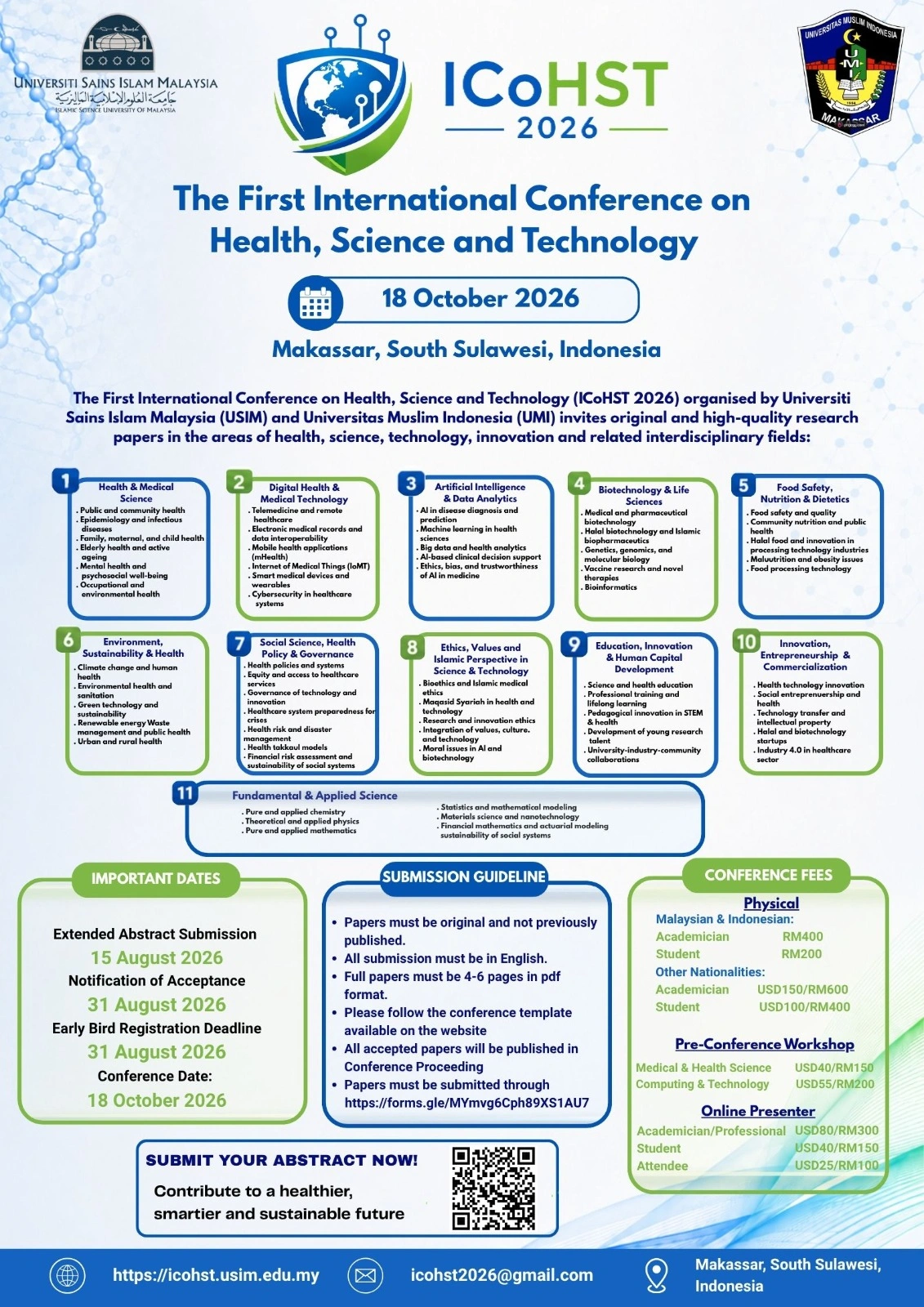 ICoHST 2026 Resmi Buka Call for Extended Abstracts, FK UMI Ajak Akademisi Berkontribusi dalam Forum Ilmiah Internasional