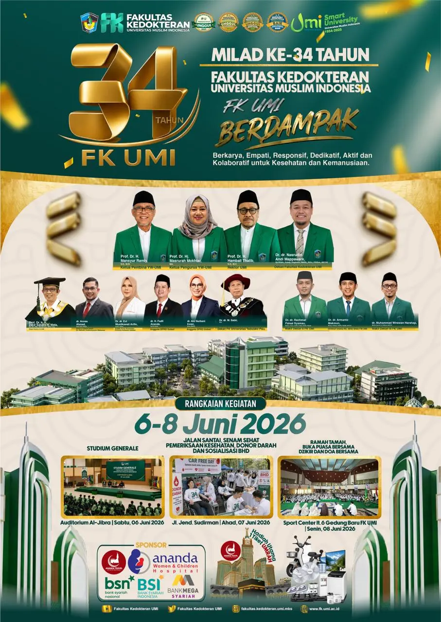 Semarak Milad ke-34 FK UMI, Hadirkan Studium Generale, Bakti Sosial hingga Zikir dan Doa Bersama