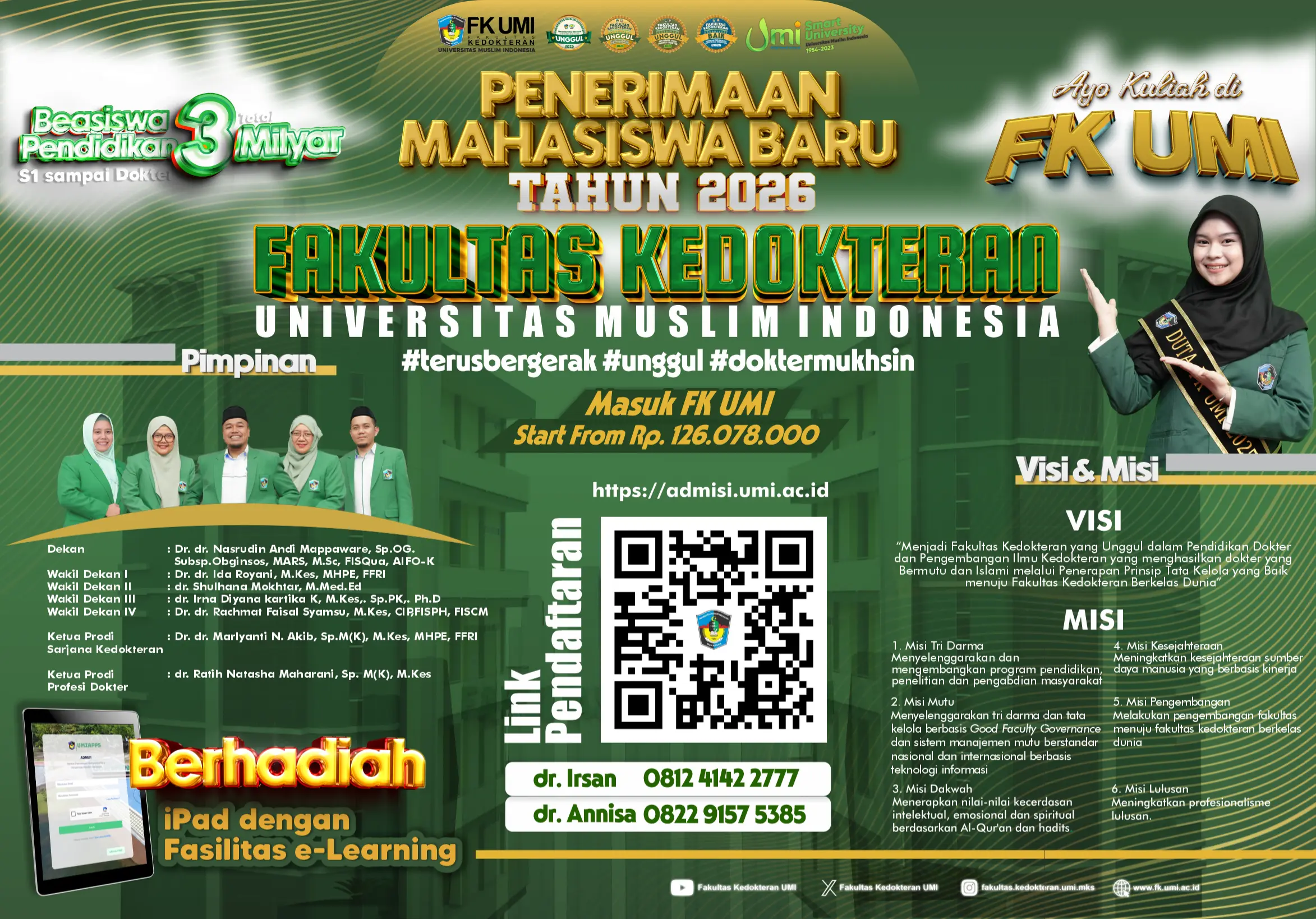 FK UMI Buka Penerimaan Mahasiswa Baru Tahun 2026, Siapkan Beasiswa Pendidikan hingga Rp3 Miliar