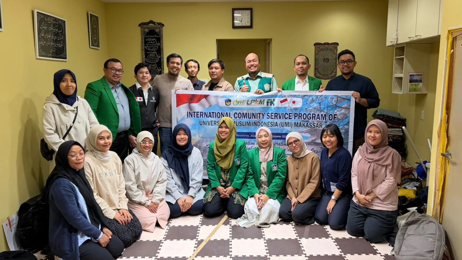 Tim International Community Service FK UMI Gelar Silaturahmi dan Serahkan Bantuan Al-Qur’an di Kasumi Mosque Hiroshima, Jepang